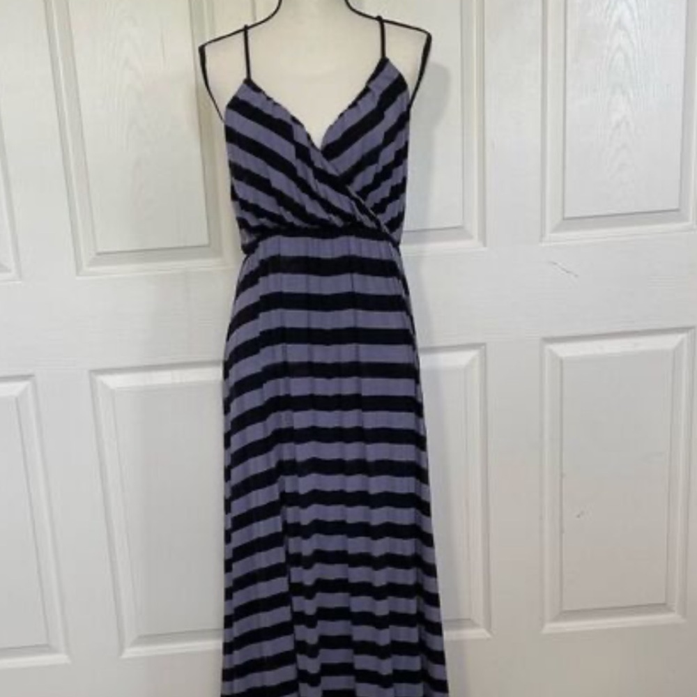 Gap Blue Striped Maxi Dress
